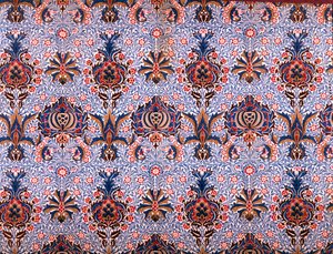 Tapetdesign, 1877 (farvetryk på papir)